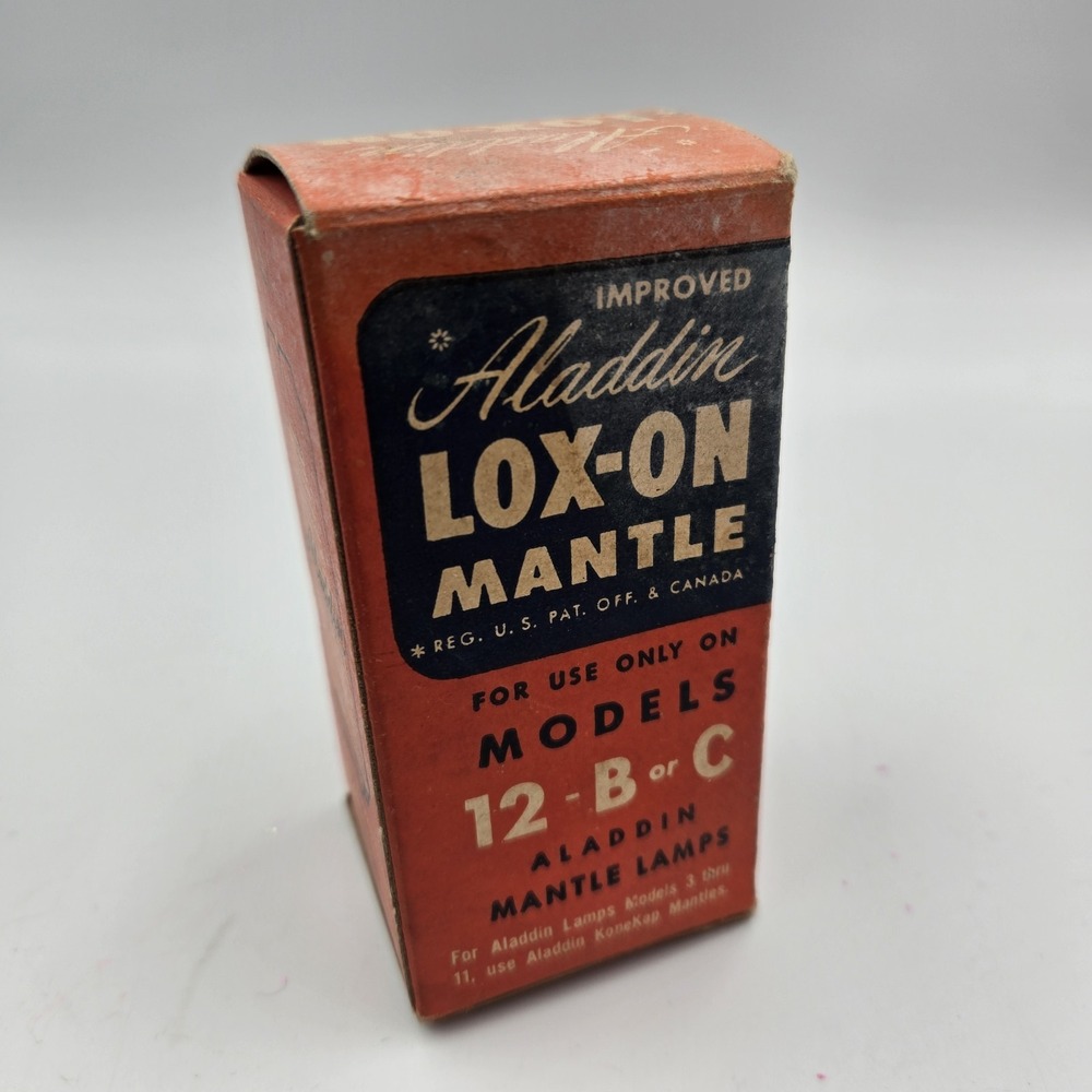 Vintage ALADDIN LOX-ON MANTLE for 12-B-C‎ Models  # 24113 New Old Stock